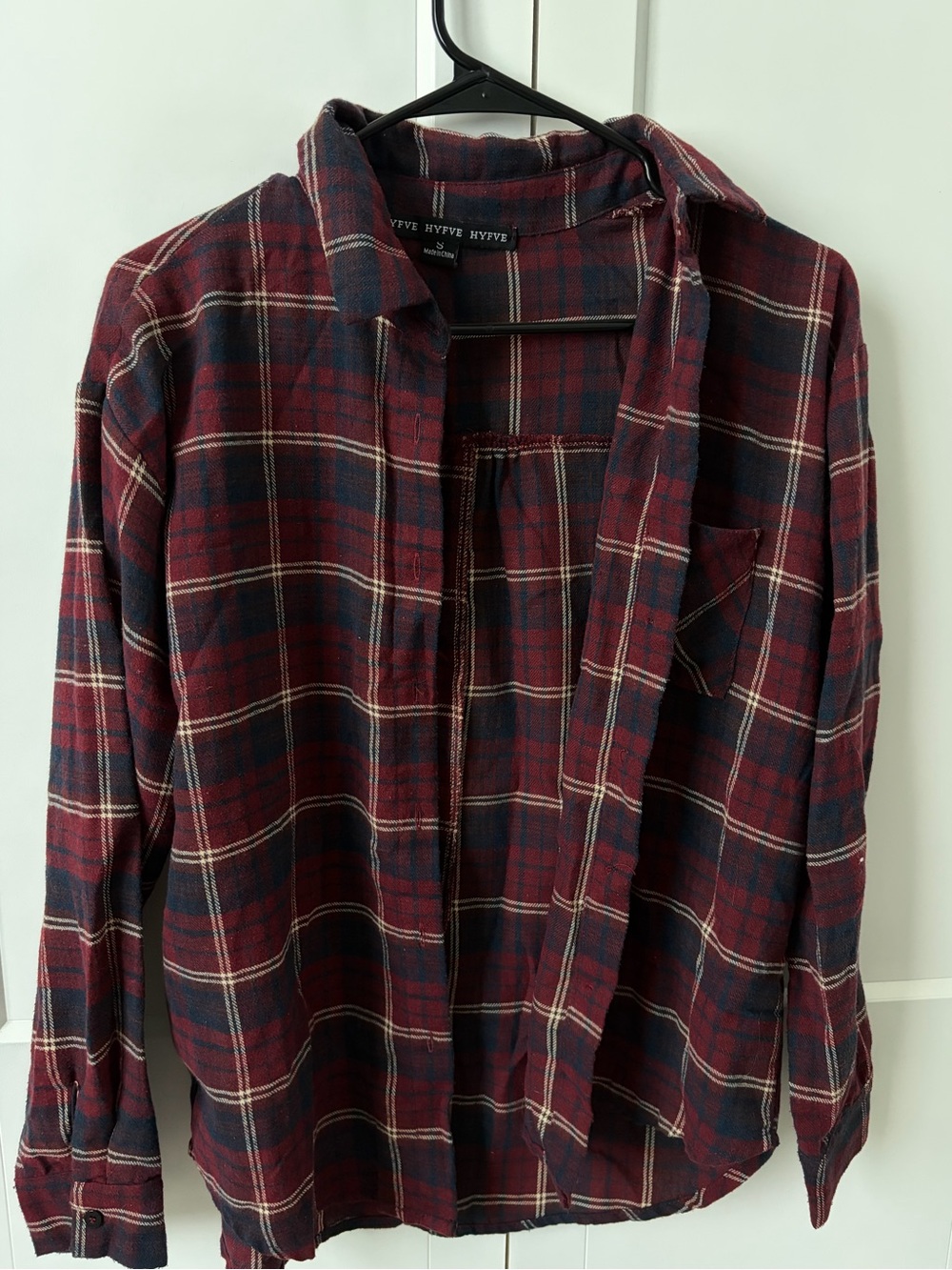 HYFVE Burgundy and Navy Blue Flannel